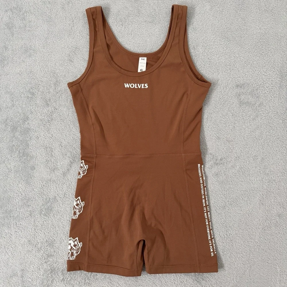 Darc Sport Cerberus Sofia Energy Bodysuit Womens Large Norse Brown 108/500 NWOT - Picture 1 of 10